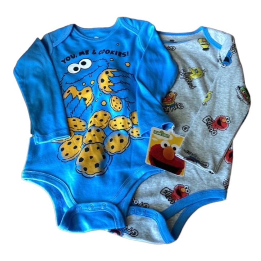 Sesame Street Cookie Monsters Bodysuits & Bibs - Picture 7 of 16